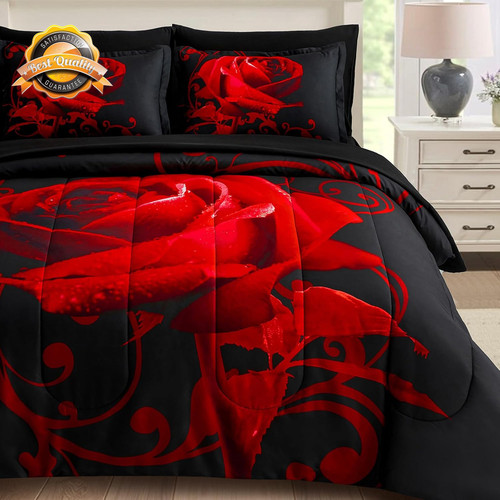 Set piumone rosso - , queen