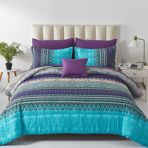 Set piumone boho queen pezzi - piumone, 8