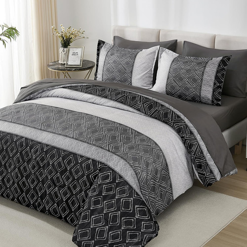 Set piumone grigio scuro
